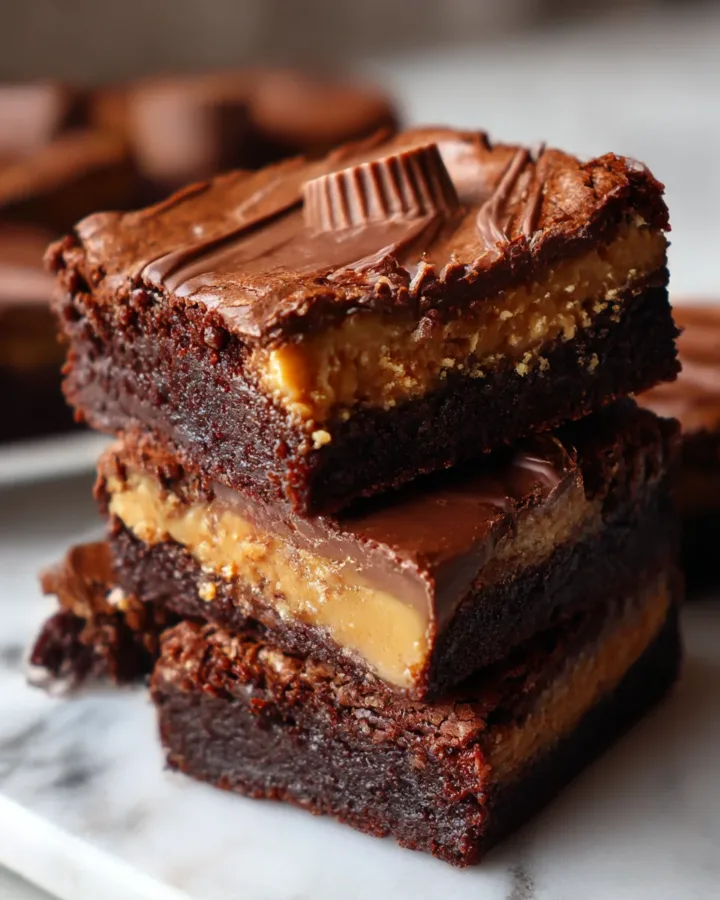 Peanut Butter Cup Fudge Brownies
