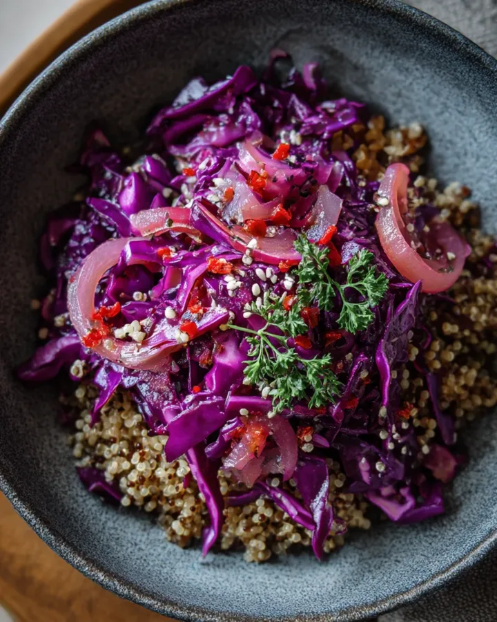 Pickled Red Cabbage & Quinoa Harvest Bowl
