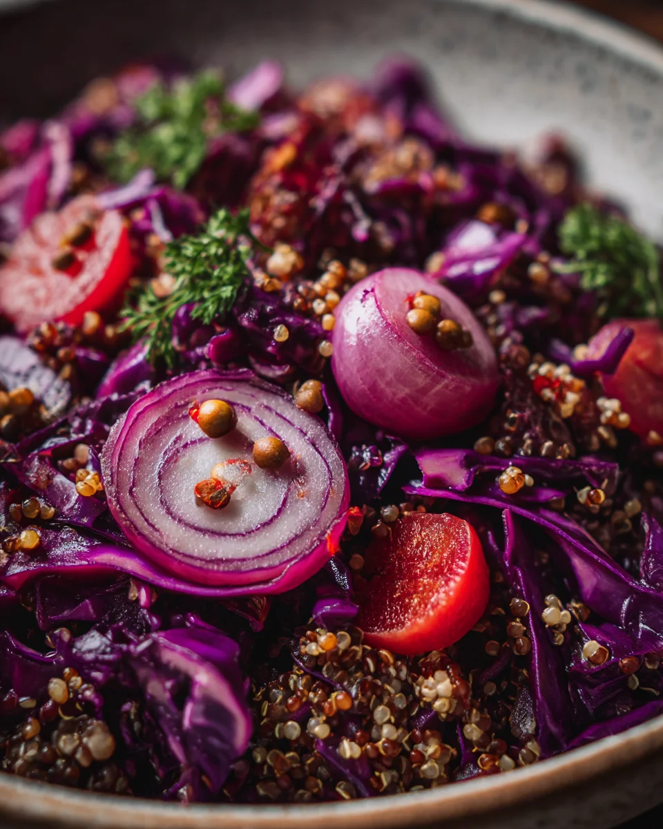 Pickled Red Cabbage & Quinoa Harvest Bowl