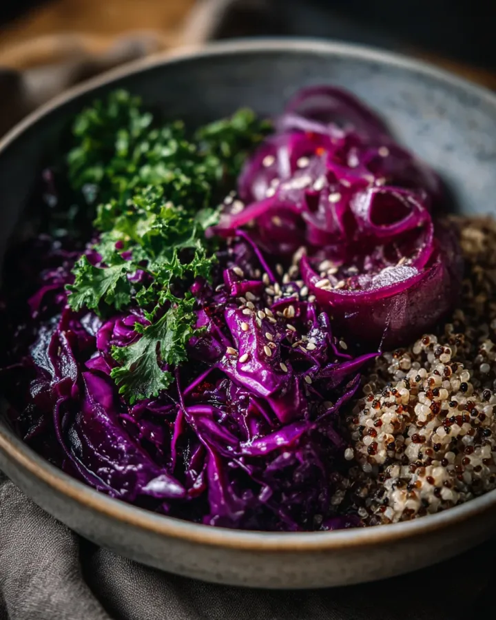 Pickled Red Cabbage & Quinoa Harvest Bowl