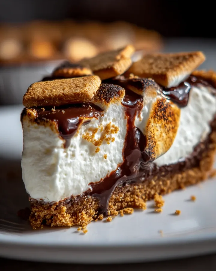 S’mores Ice Cream Pie with Graham Cracker