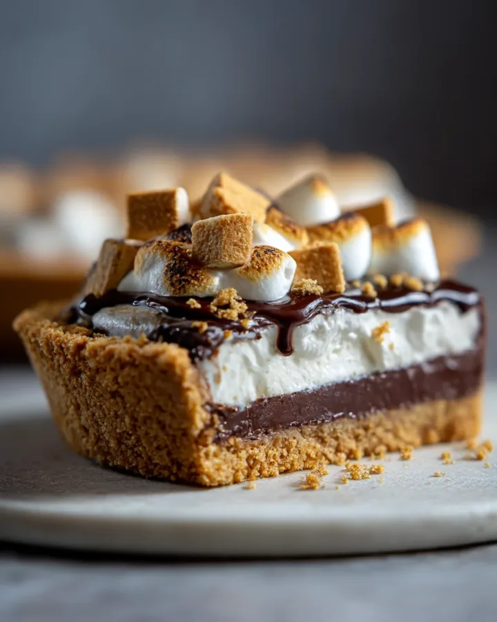 S’mores Ice Cream Pie with Graham Cracker