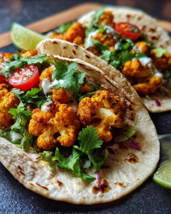 Tandoori Cauliflower & Chickpea Tacos