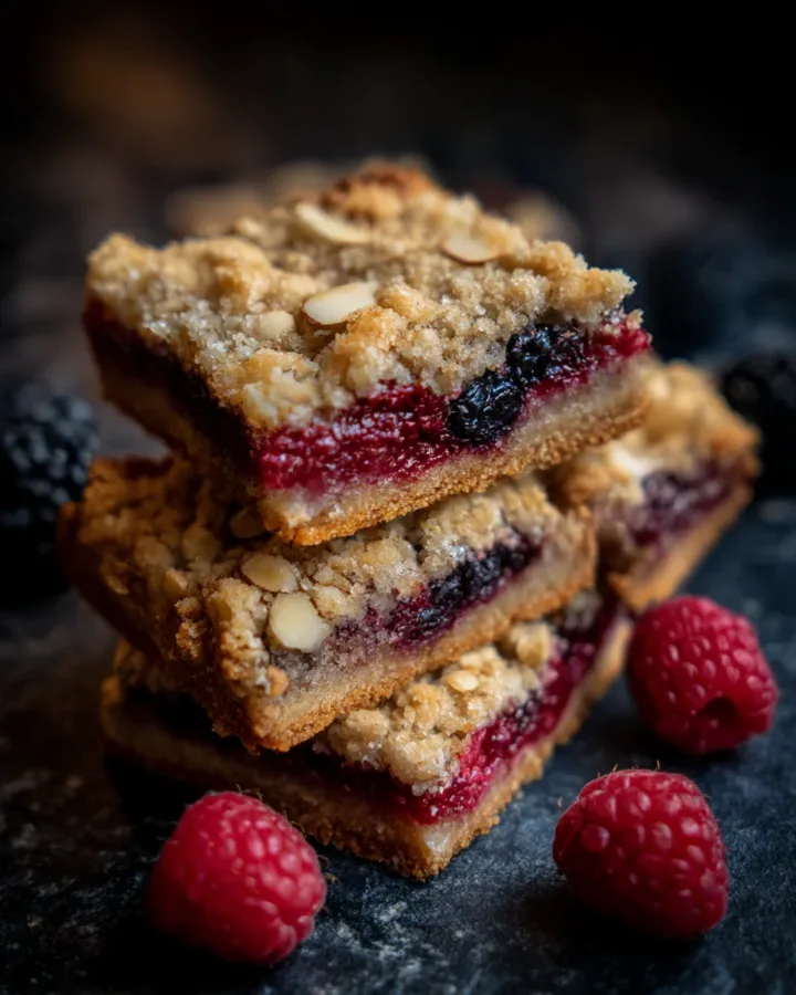Triple Berry Crumble Bars