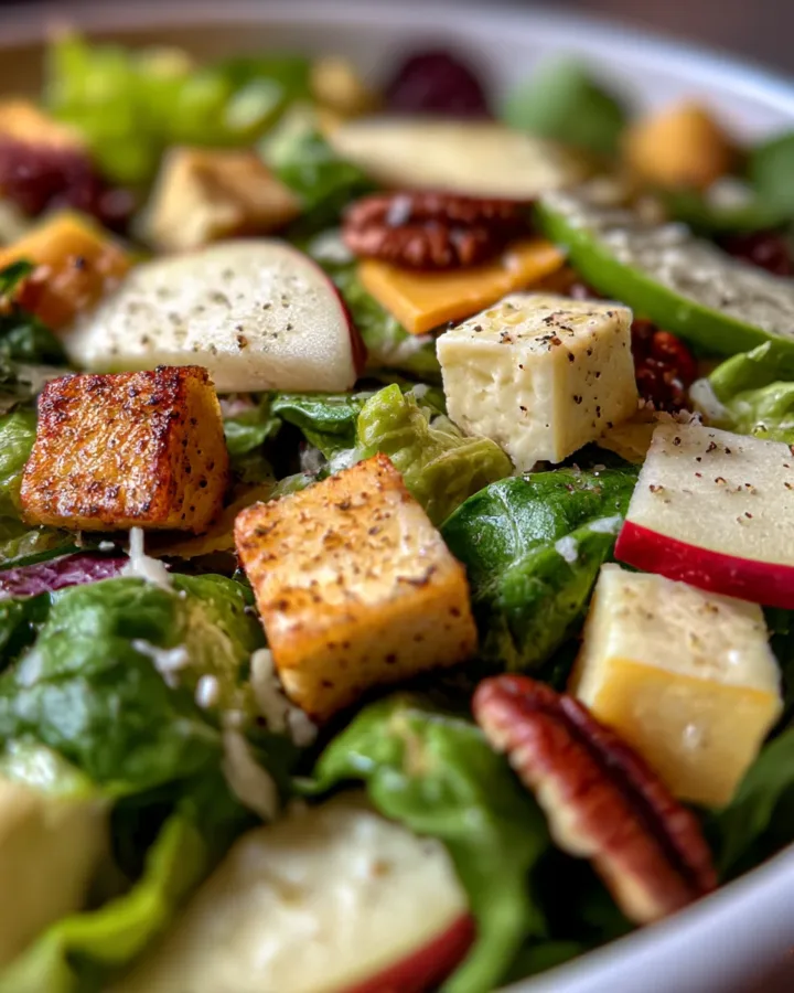 Apple Cheddar Fall Harvest Salad