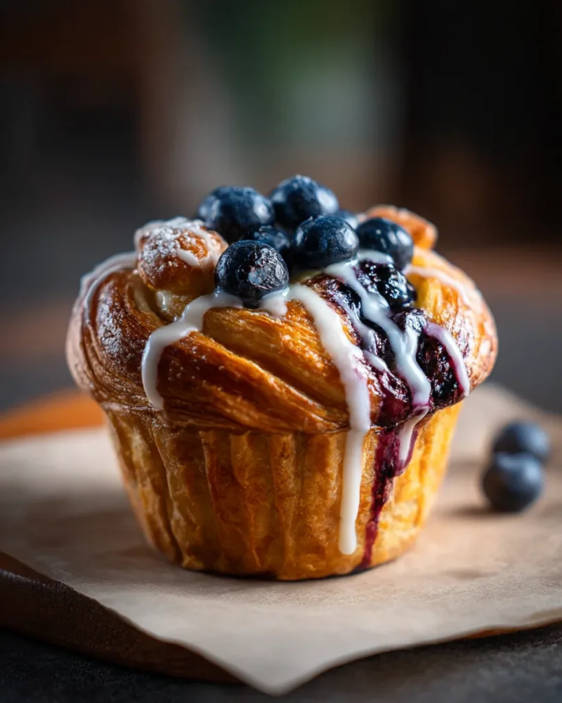 Blueberry Cream Cheese Cruffin