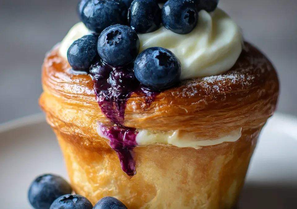 Blueberry Cream Cheese Cruffin