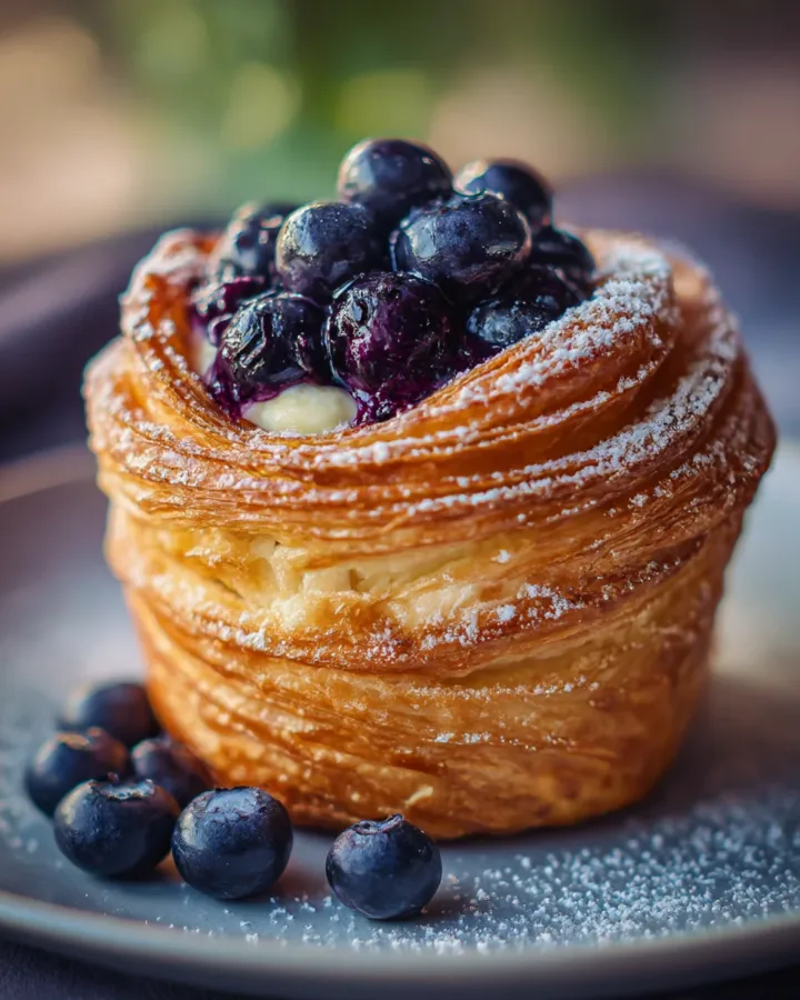 Blueberry Cream Cheese Cruffin