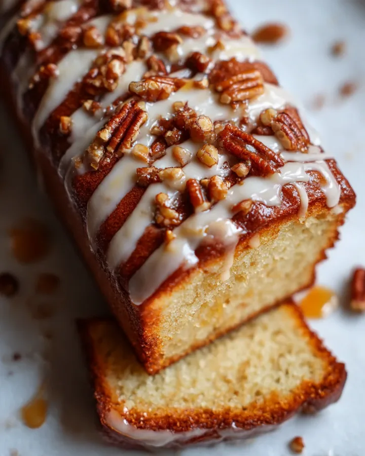 Brown Butter Maple Glazed Donut Loaf
