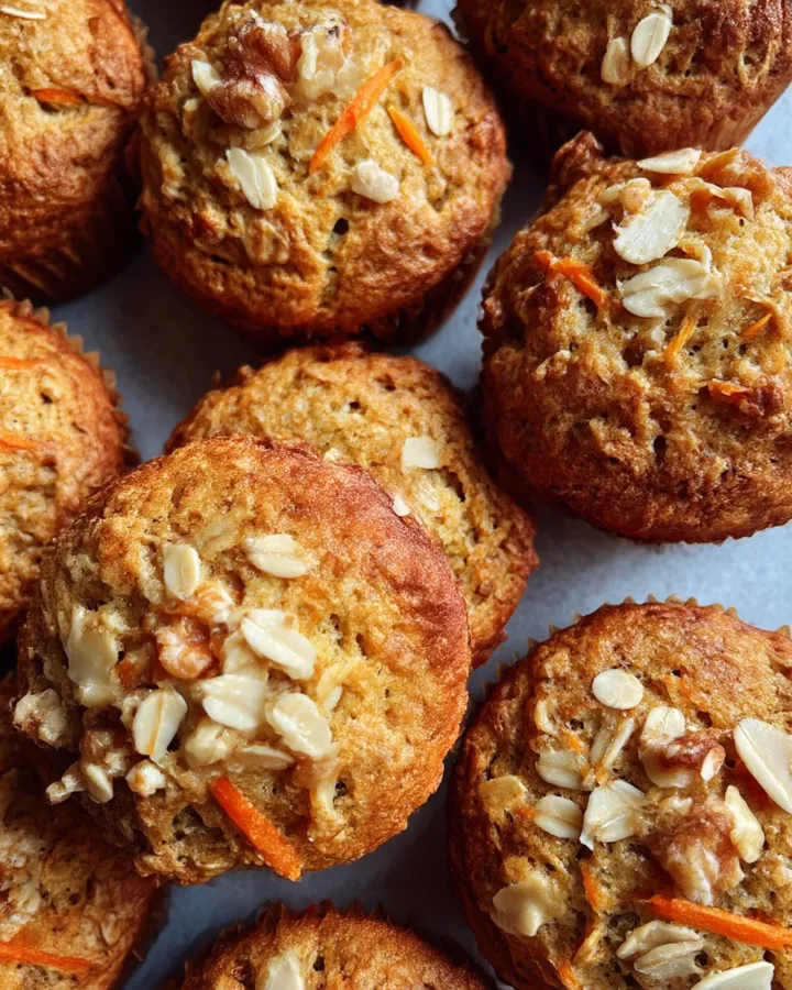 Carrot Cake Oatmeal Muffins