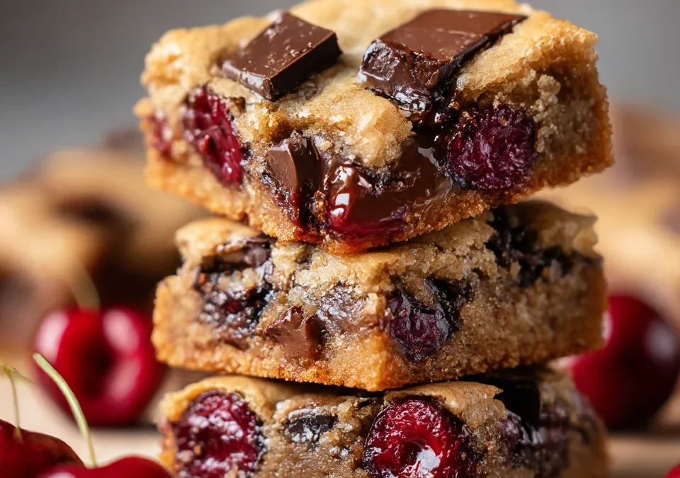 Cherry Chocolate Chunk Blondies
