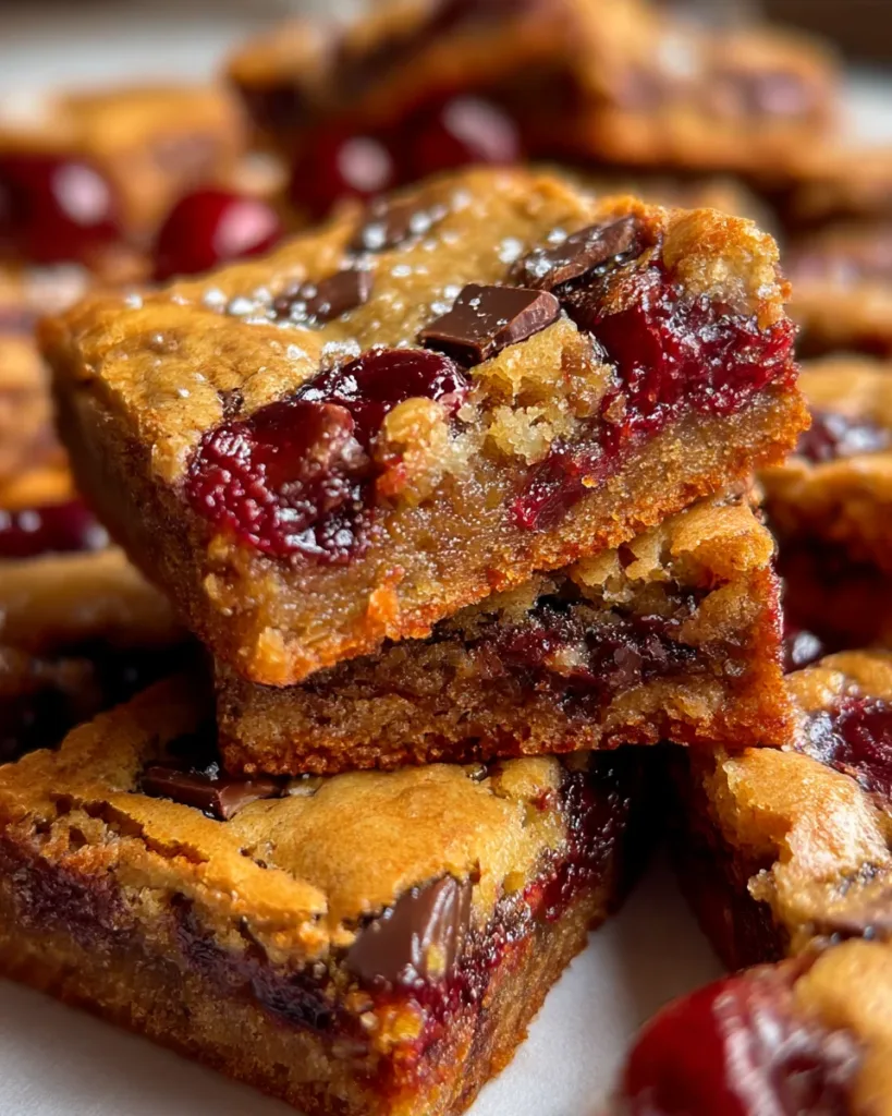 Cherry Chocolate Chunk Blondies