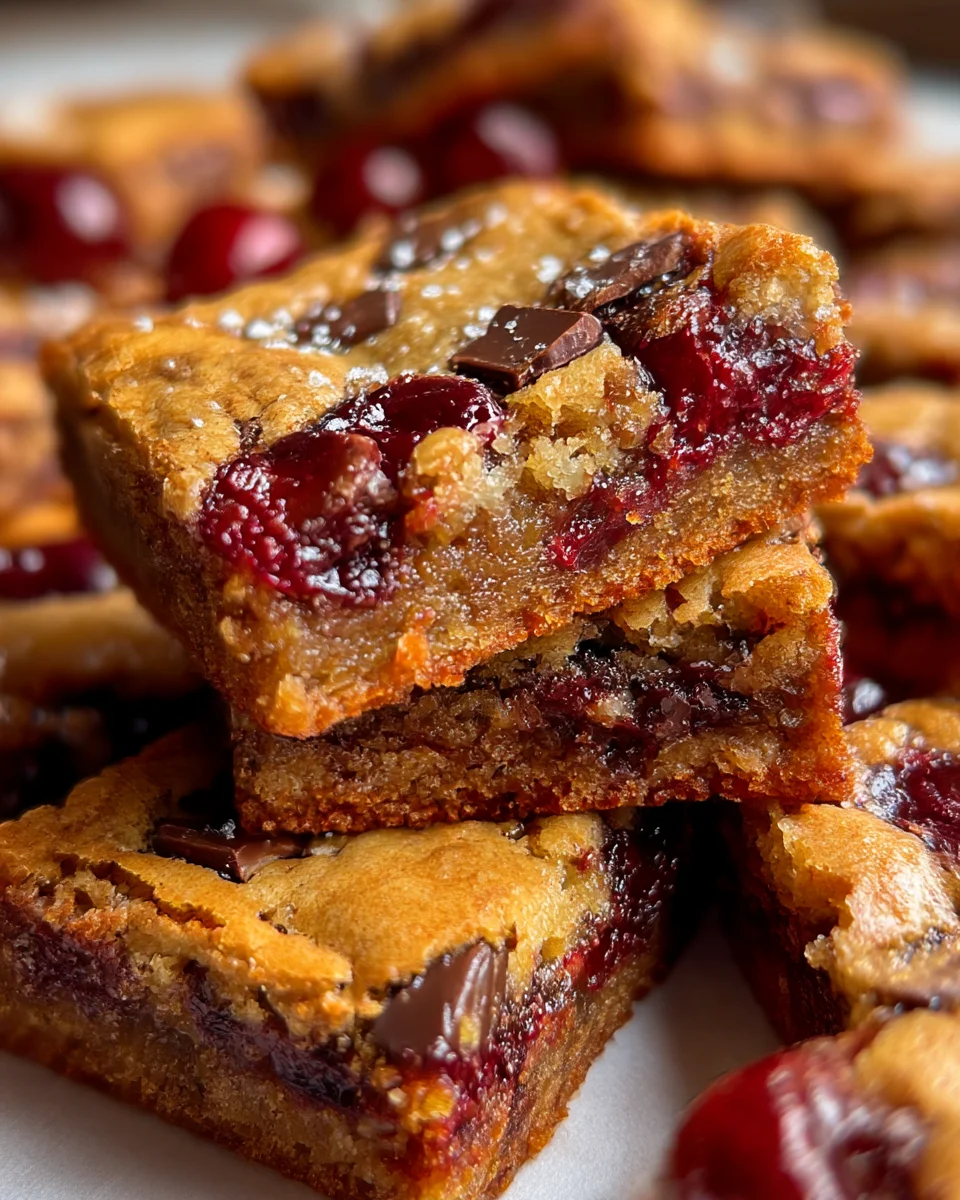 Cherry Chocolate Chunk Blondies