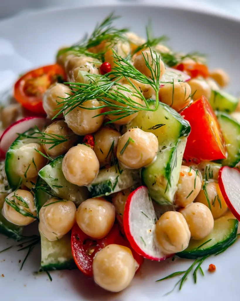 Chickpea Cucumber Dill Salad