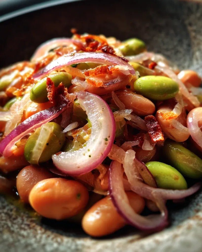 Dense Bean Salad with Pickled Shallots