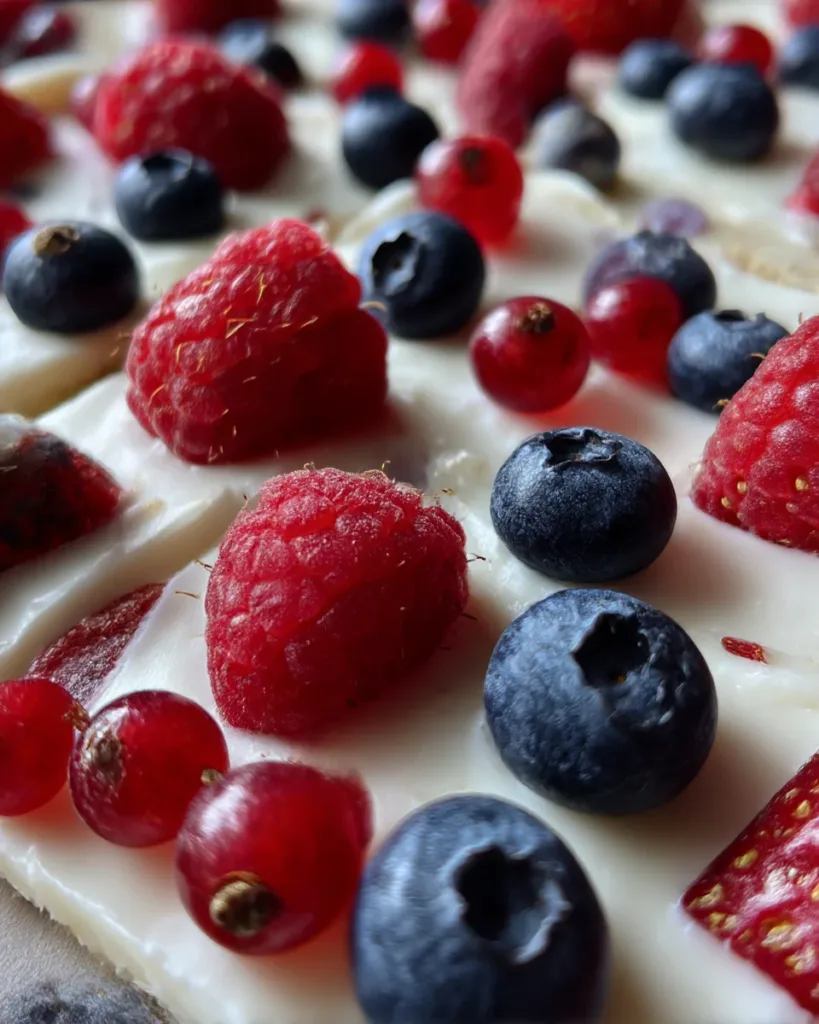 Healthy Frozen Yogurt Bark with Berries