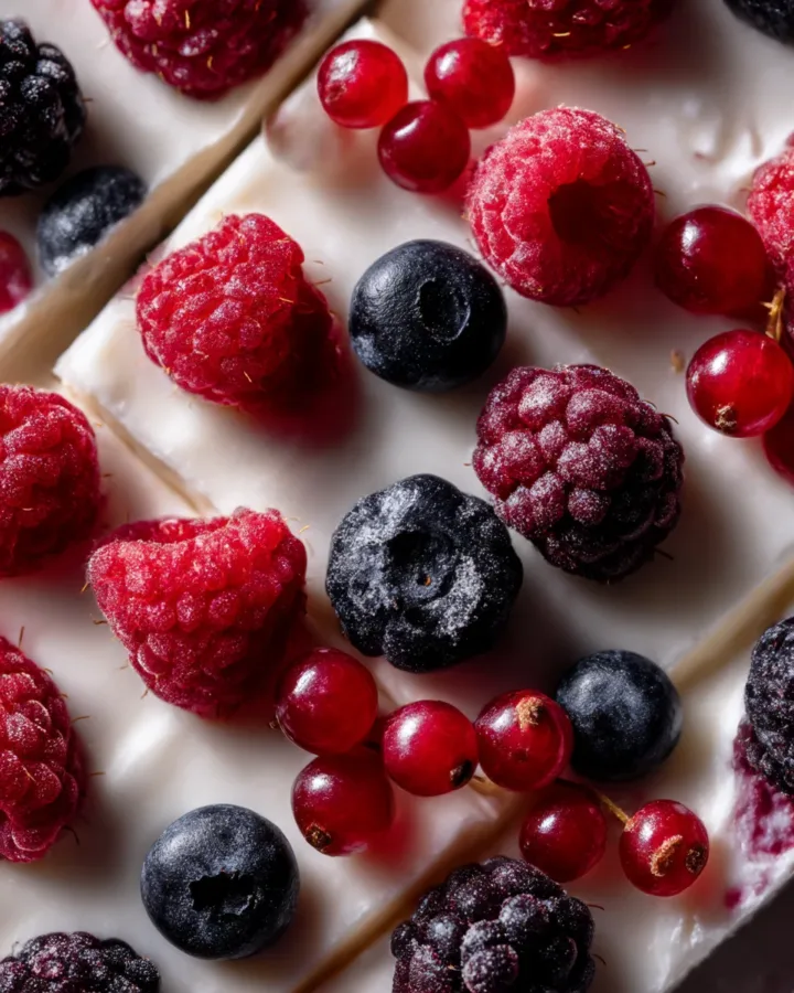 Healthy Frozen Yogurt Bark with Berries