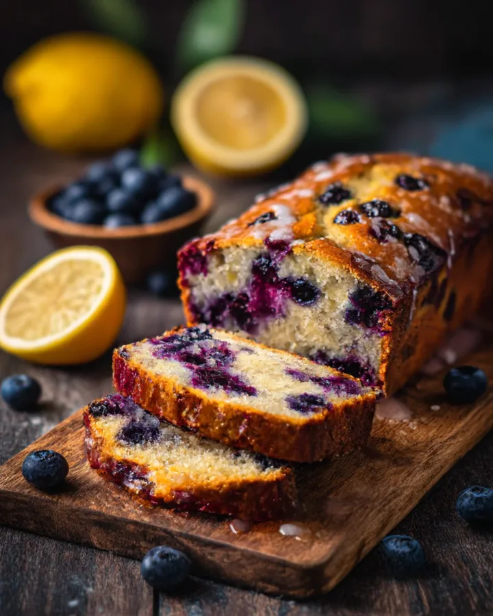 Lemon Blueberry Rye Tea Bread