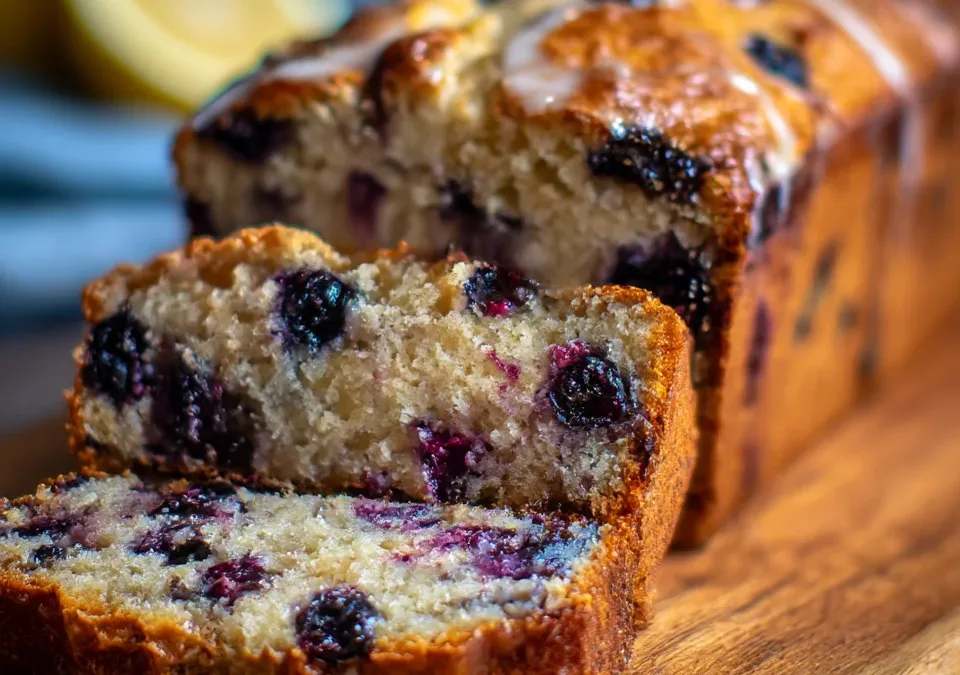 Lemon Blueberry Rye Tea Bread