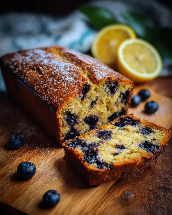 Lemon Blueberry Rye Tea Bread