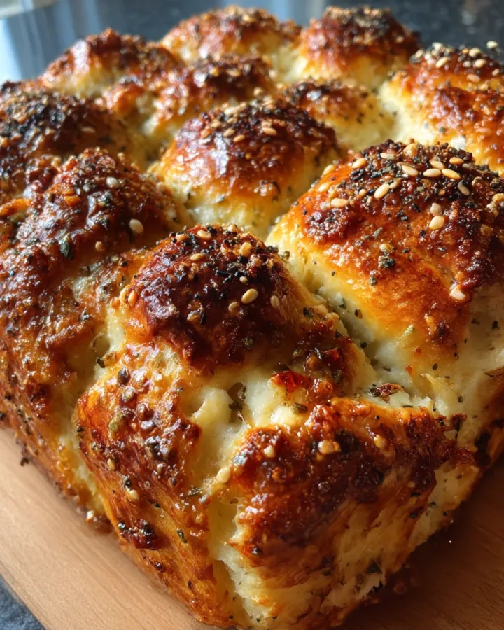 Loaded Everything Bagel Pull-Apart Bread