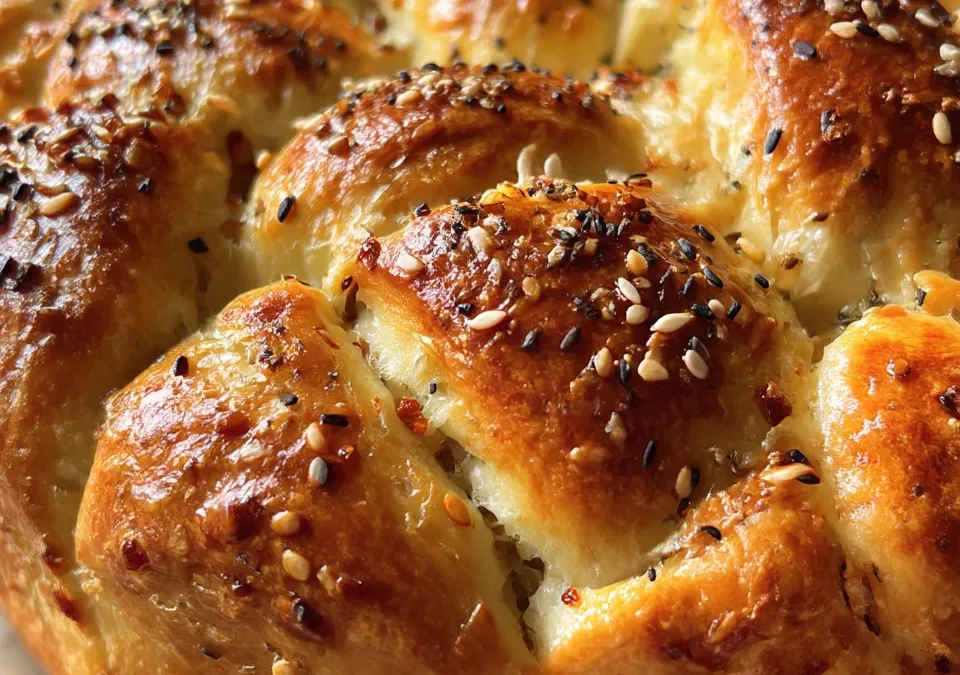 Loaded Everything Bagel Pull-Apart Bread
