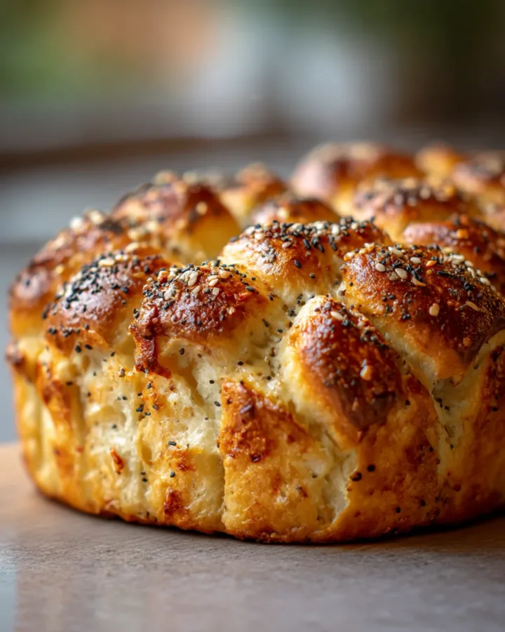Loaded Everything Bagel Pull-Apart Bread