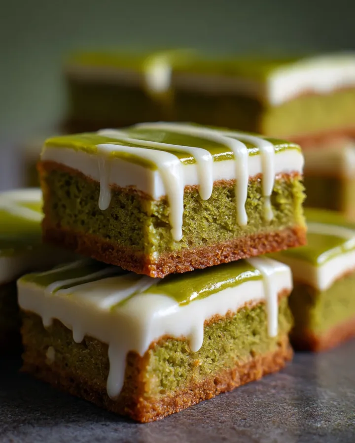 Matcha White Chocolate Blondies