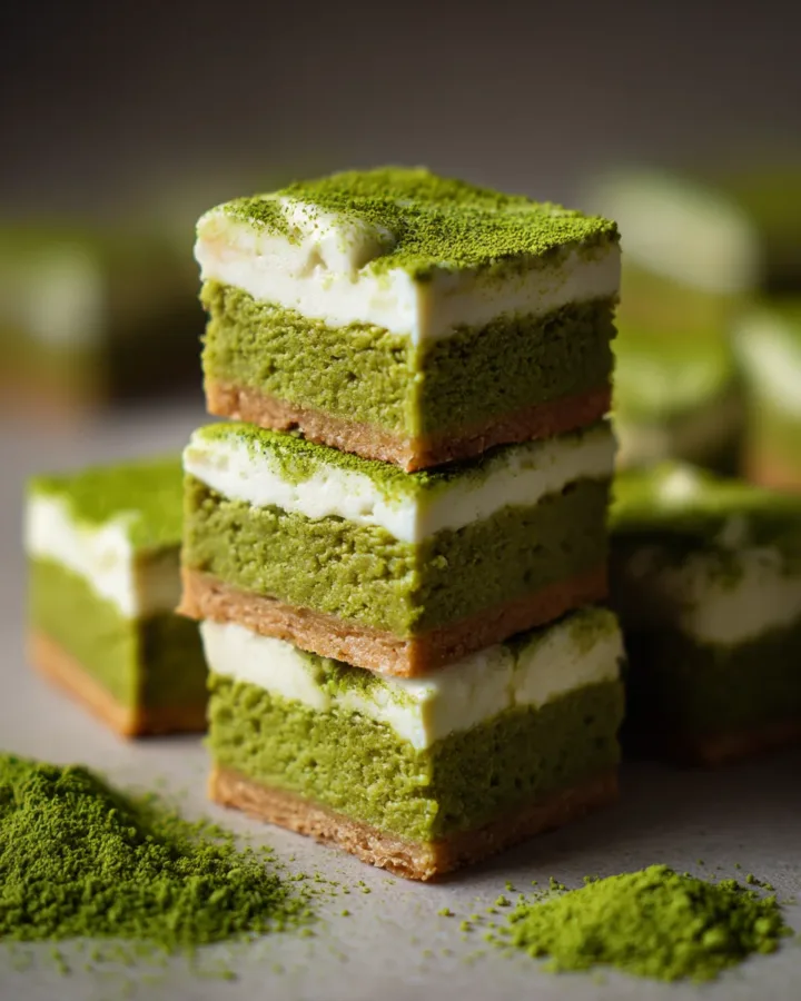 Matcha White Chocolate Blondies