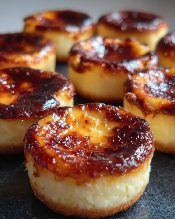 Mini Burnt Basque Cheesecake Bites