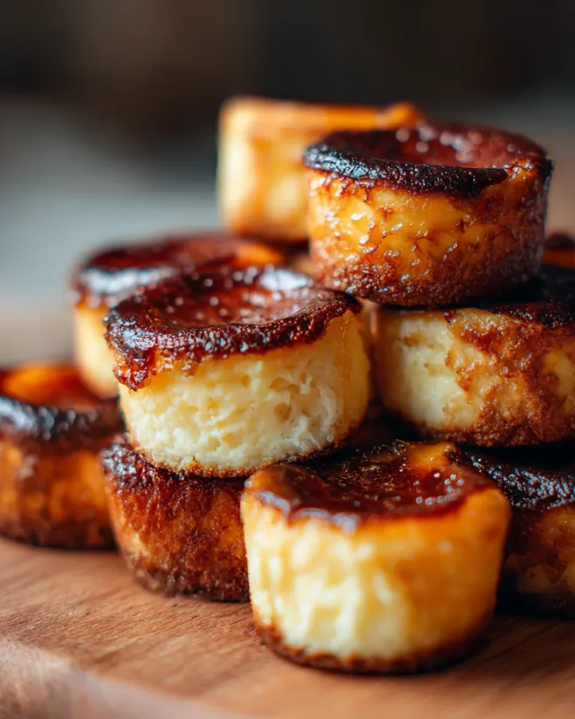 Mini Burnt Basque Cheesecake Bites