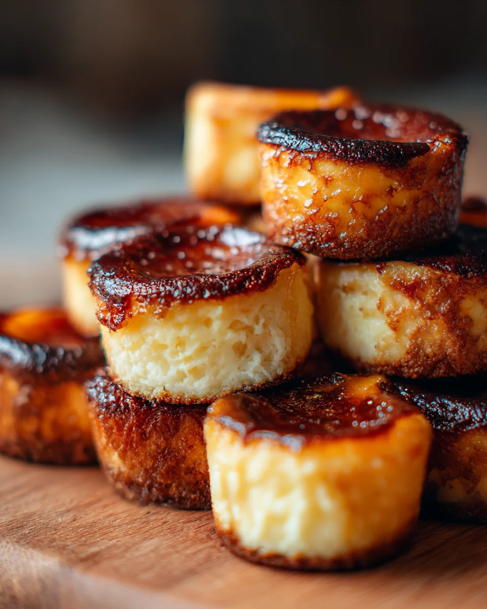 Mini Burnt Basque Cheesecake Bites