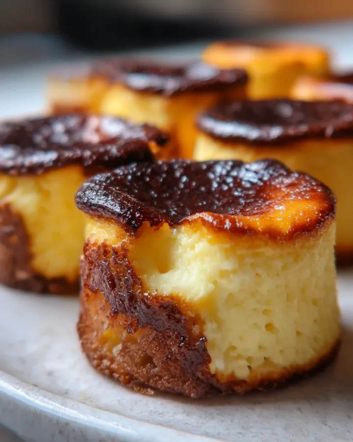 Mini Burnt Basque Cheesecake Bites