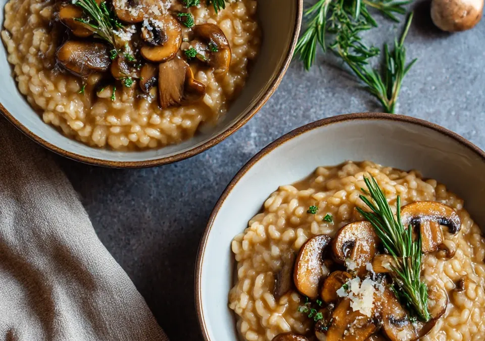 Mushroom Marsala Risotto Bowls