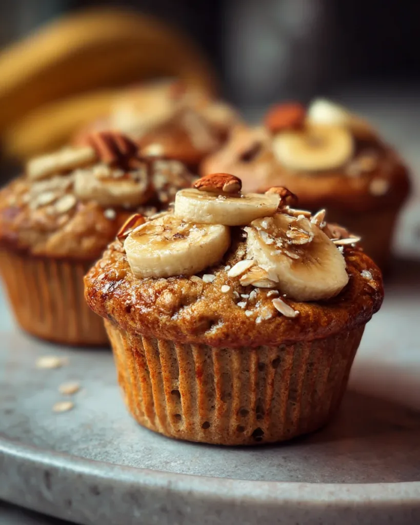 Protein Banana Oatmeal Muffins