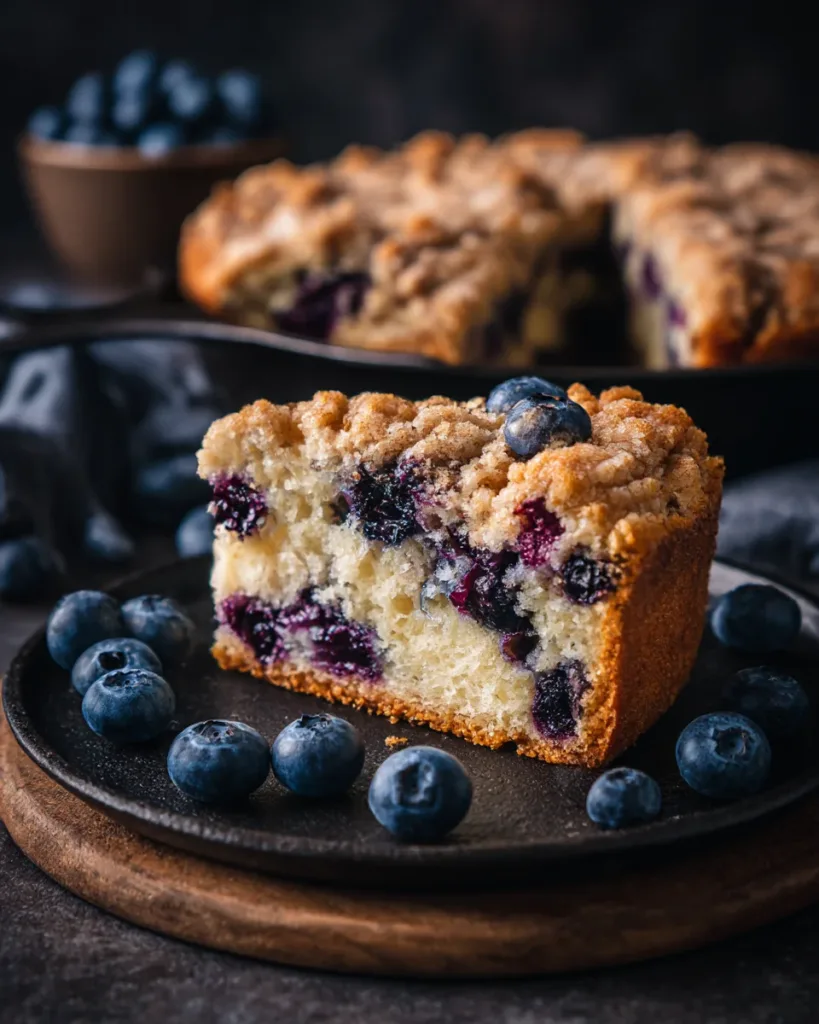 Skillet Blueberry Buckle Coffee Cake