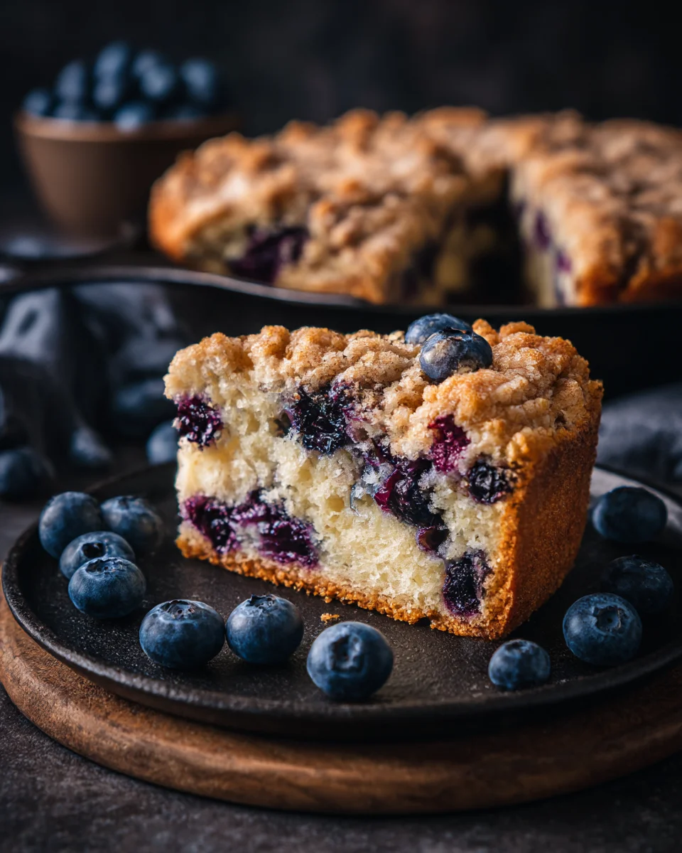 Skillet Blueberry Buckle Coffee Cake
