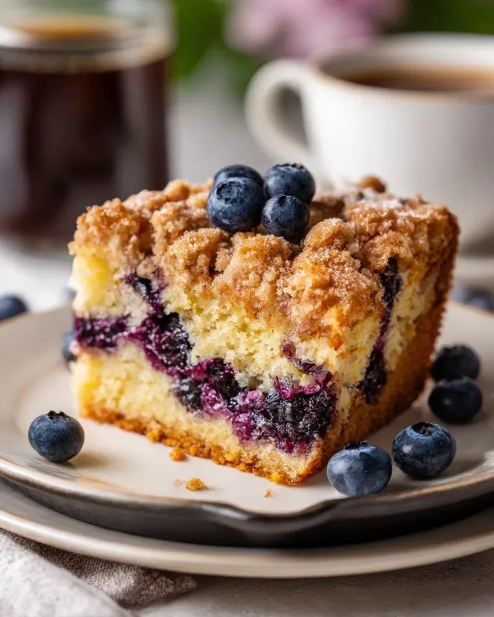 Skillet Blueberry Buckle Coffee Cake