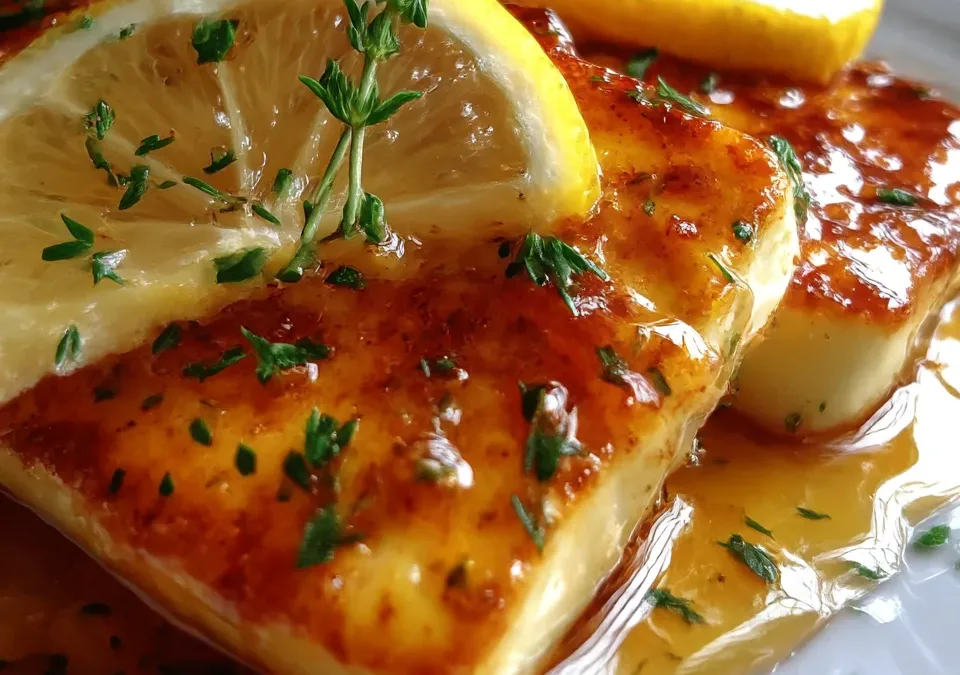 halloumi with honey and lemon