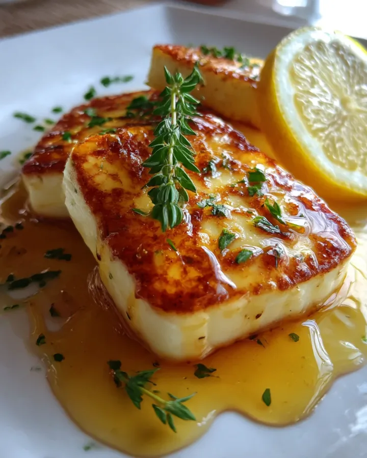 halloumi with honey and lemon