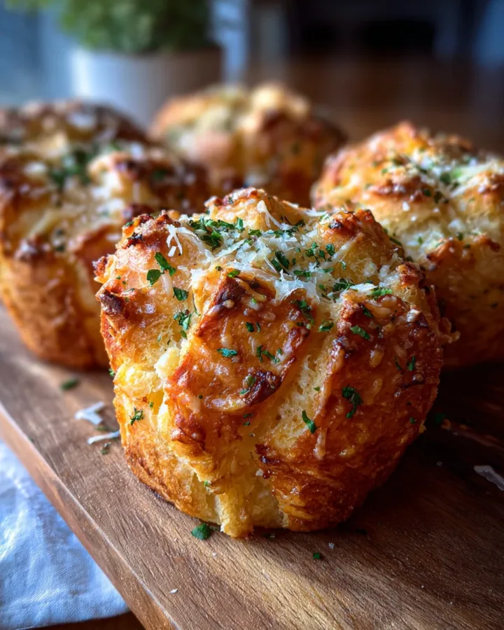 Air Fryer Garlic Parmesan Pull Apart Rolls
