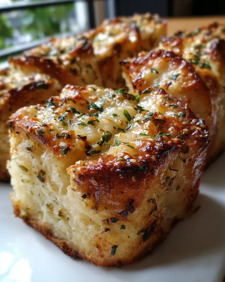 Air Fryer Garlic Parmesan Pull Apart Rolls