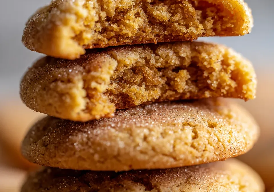 Brown Butter Pumpkin Snickerdoodle Cookies