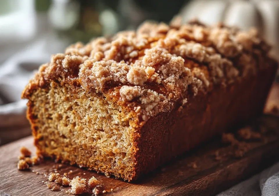 Brown Butter Pumpkin Streusel Bread