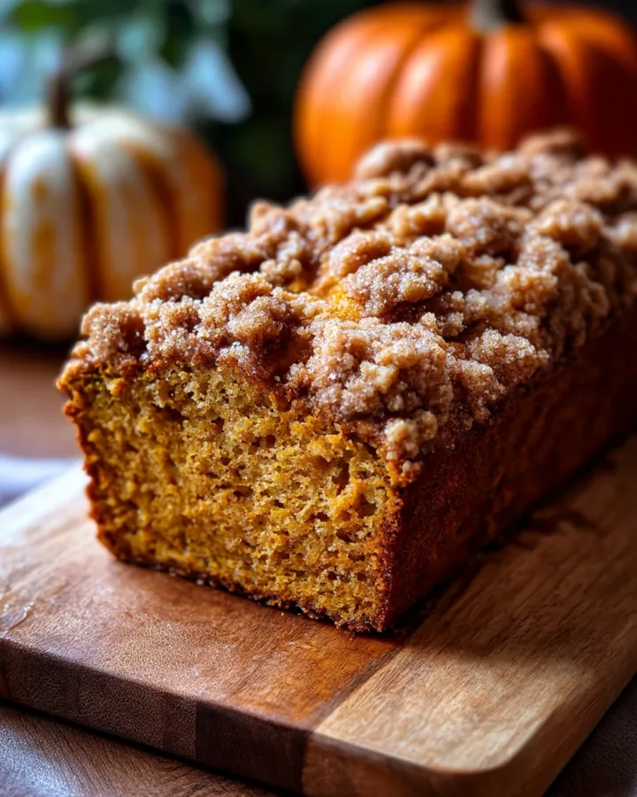 Brown Butter Pumpkin Streusel Bread