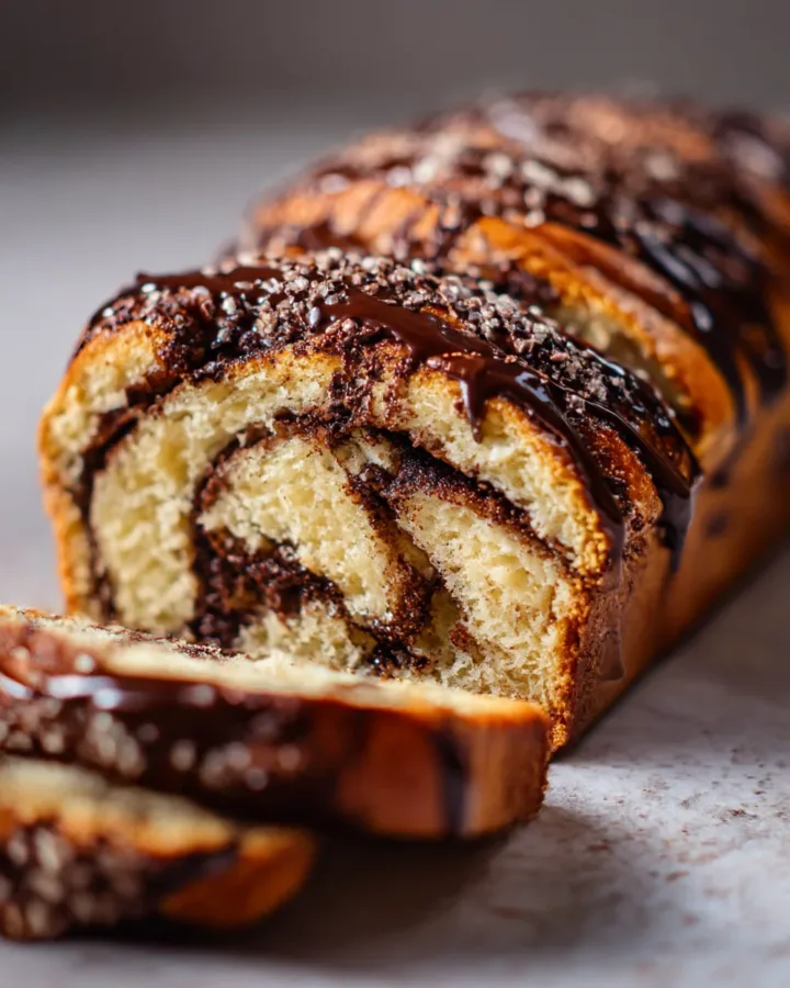 Chocolate Chip Tahini Swirl Babka