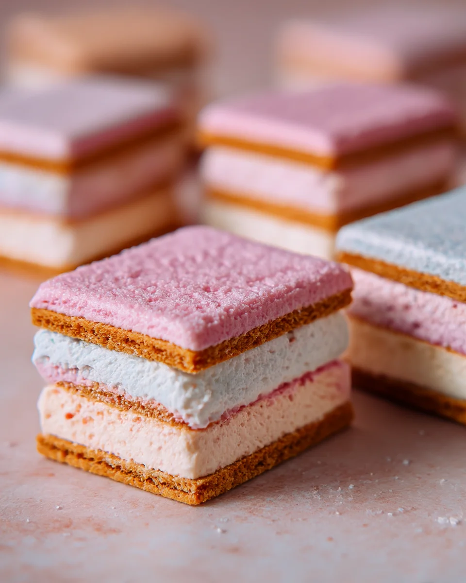 Cotton Candy Ice Cream Sandwiches