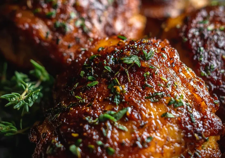Crispy Baked Harissa Chicken Thighs