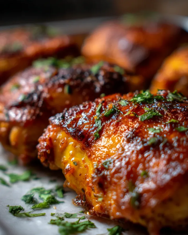 Crispy Baked Harissa Chicken Thighs
