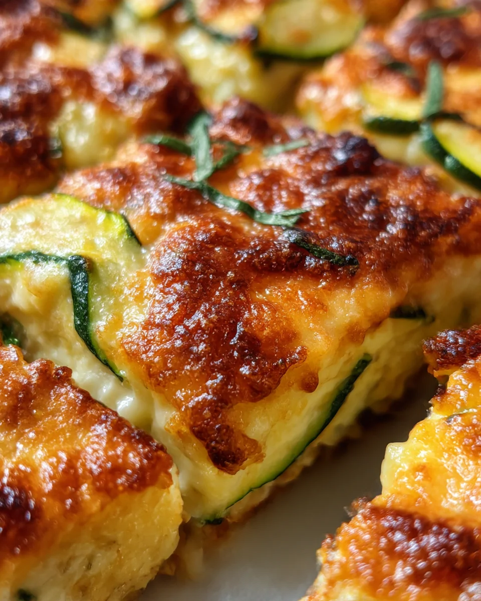 Crispy Parmesan Crusted Zucchini Lasagna